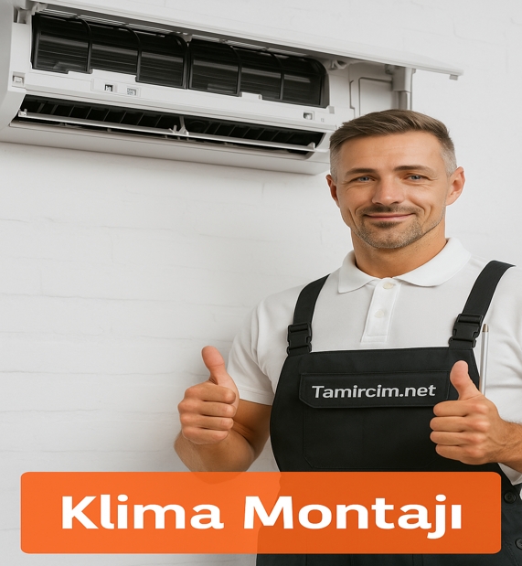 klima kurulum işlemi iç ve dış ünite montajı