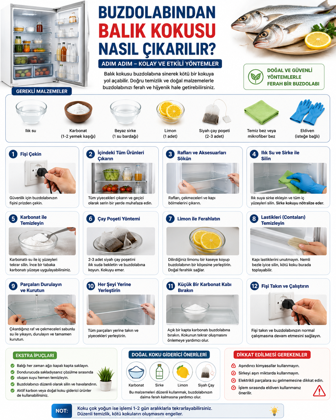 Buzdolabından Balık Kokusu Nasıl Çıkarılır?