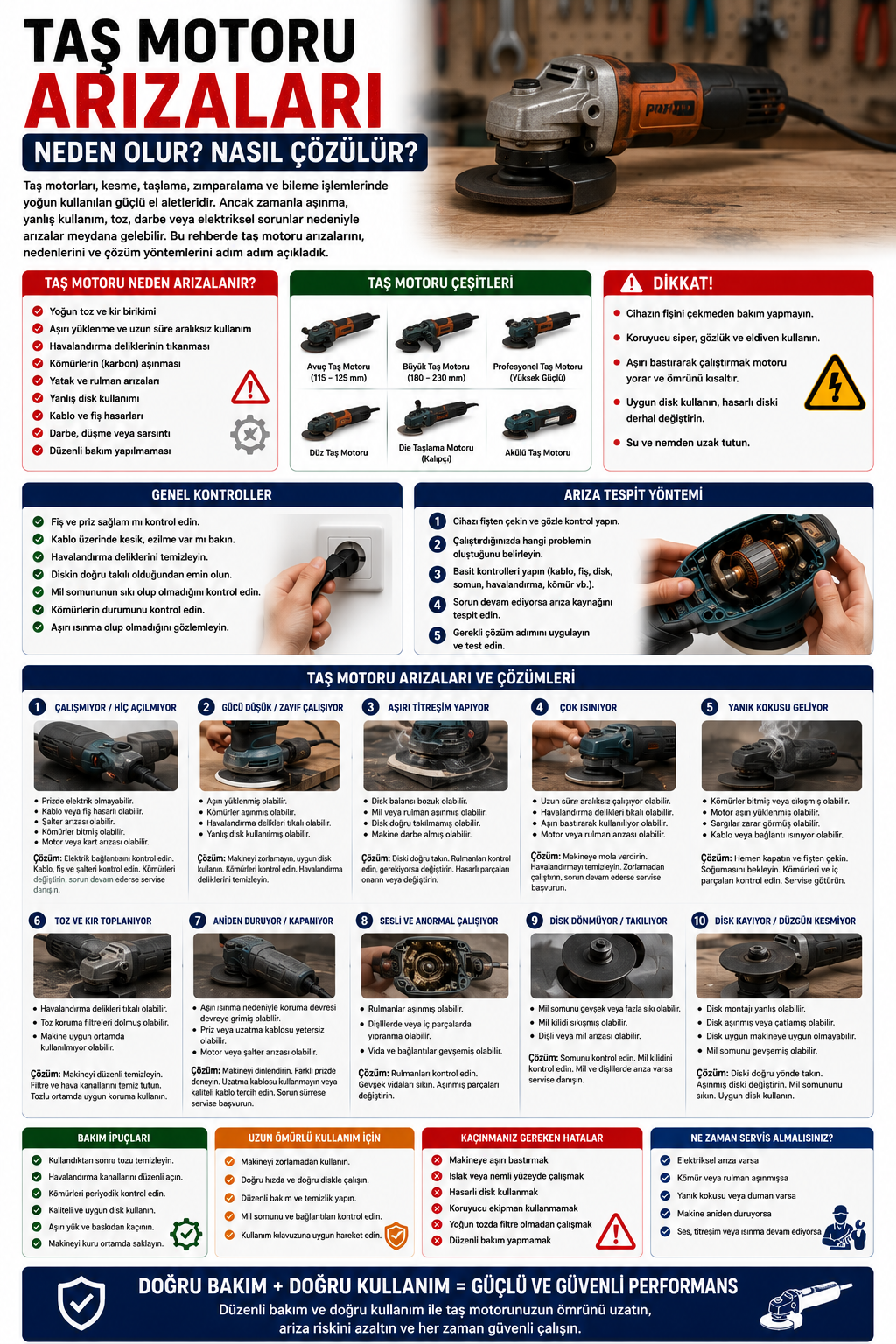 Taş Motoru Arızaları